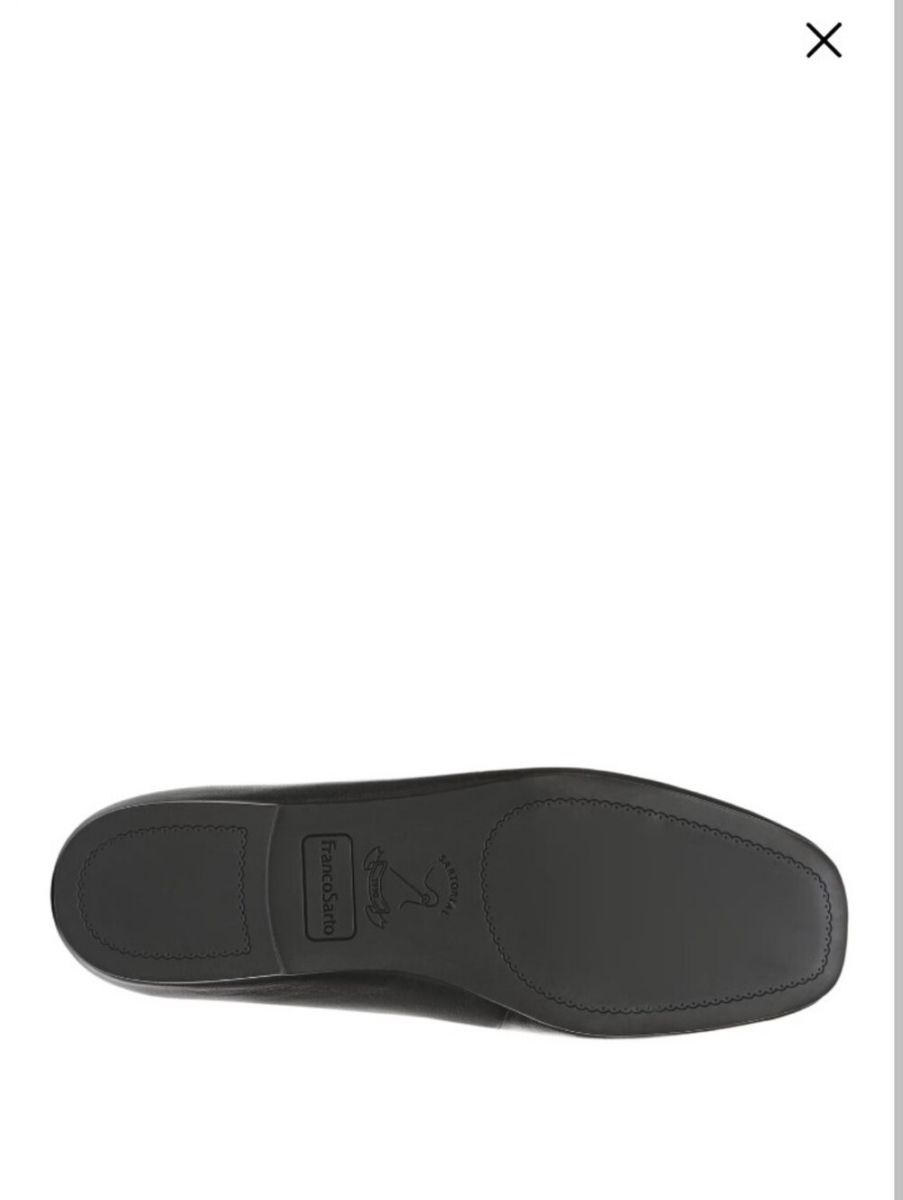 New Women's Franco Sarto Black Leather Size 9.5 T-strap Ballet Flats - Picture 7 of 9